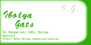 ibolya gats business card